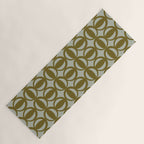 Retro Orbit Brown Olive - Mid Century Modern Geometric Yoga Mat Gallery Image 1