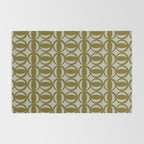 Retro Orbit Brown Olive - Mid Century Modern Geometric Rug Gallery Image 2