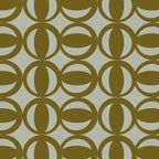 Retro Orbit Brown Olive - Mid Century Modern Geometric Coffee Mug Gallery Image 2
