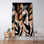Abstract Art Tropical Leaves 115 Window Curtain Gallery Image 5