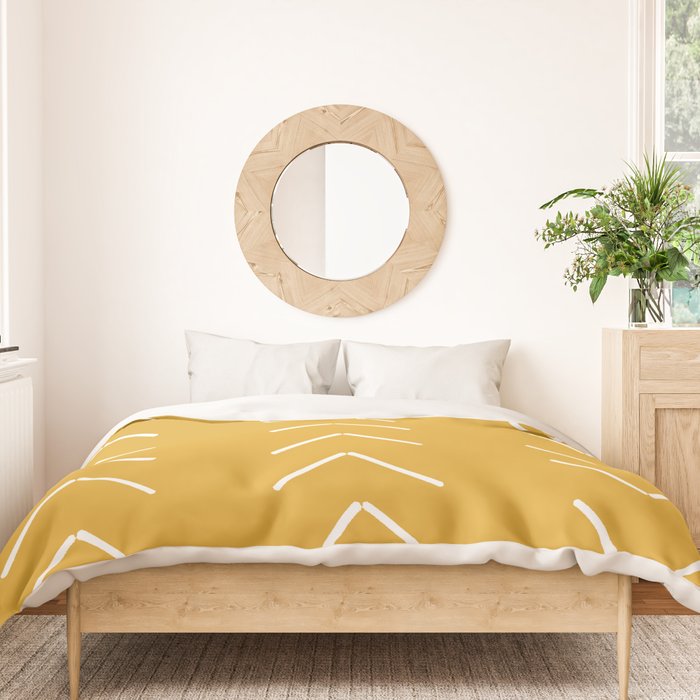 Mudcloth II (Mustard Yellow) Duvet Cover Gallery Image 3