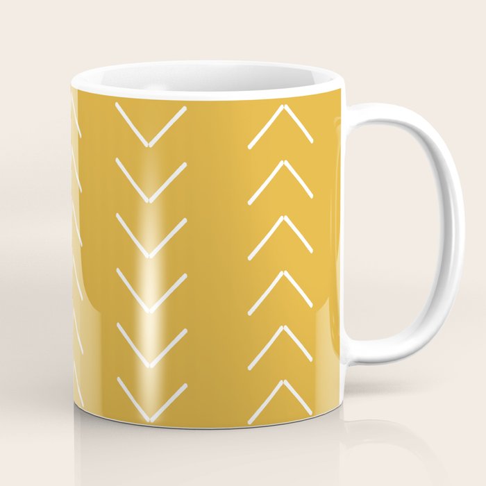 Mudcloth II (Mustard Yellow) Coffee Mug Gallery Image 1