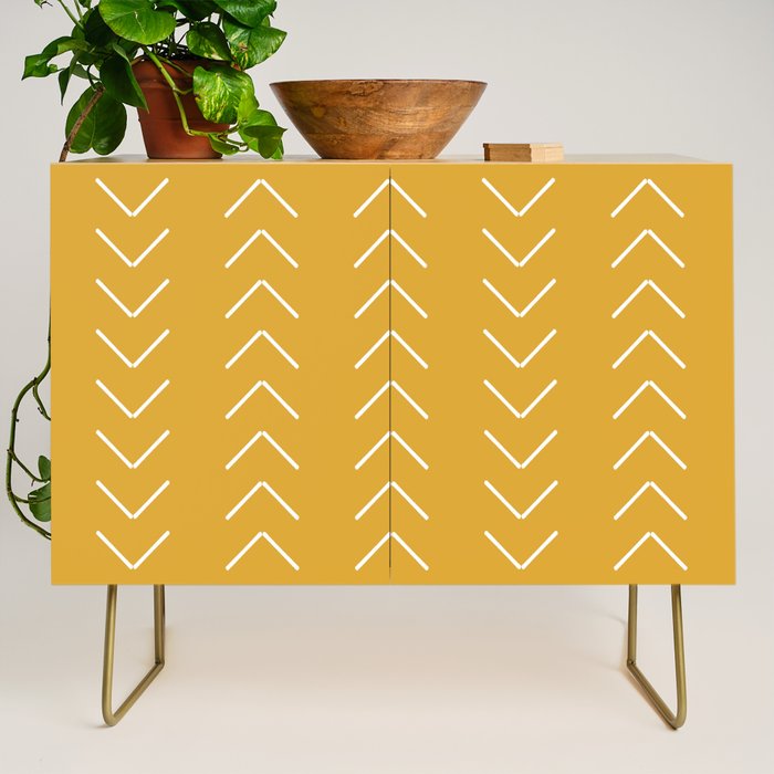 Mudcloth II (Mustard Yellow) Credenza Gallery Image 1