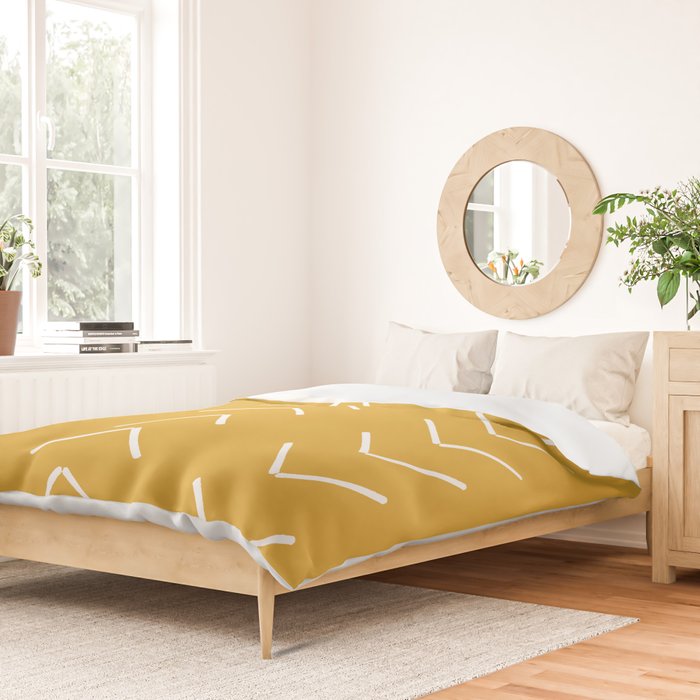 Mudcloth II (Mustard Yellow) Duvet Cover Gallery Image 2