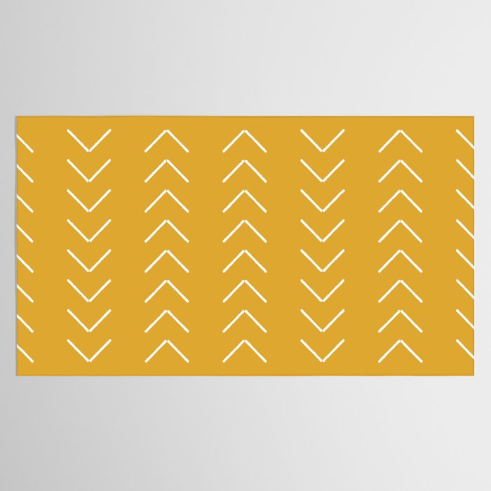 Mudcloth II (Mustard Yellow) Tablecloth Gallery Image 2