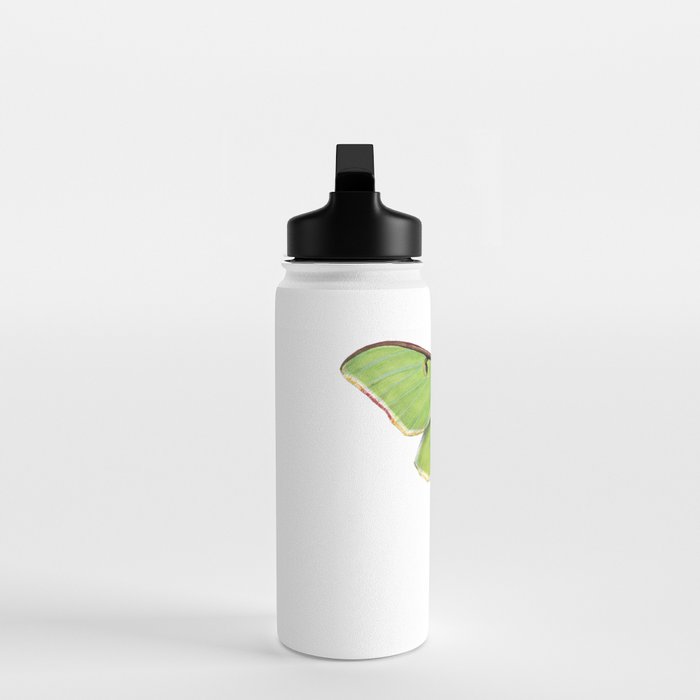 Luna Moth (Actias luna) II Water Bottle Gallery Image 3