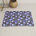 Hibiscus lilac pattern Rug Gallery Image 1