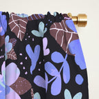 Hibiscus lilac pattern Window Curtain Gallery Image 2