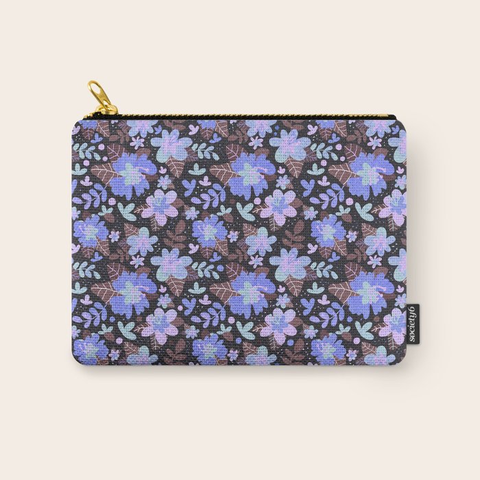 Hibiscus lilac pattern Carry All Pouch Gallery Image 1