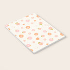 Peach pink and orange flowers pattern Notebook Gallery Image 3