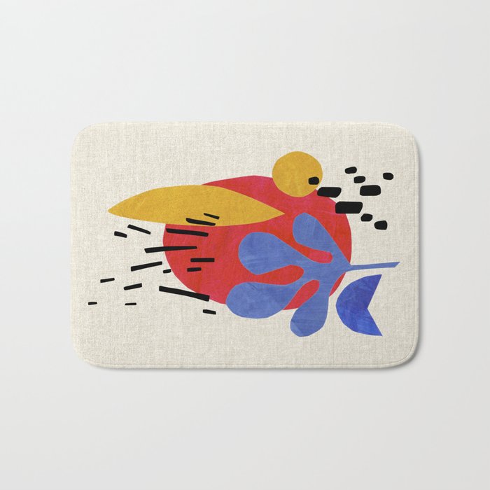 Blue Leaf Willow Bath Mat Gallery Image 1