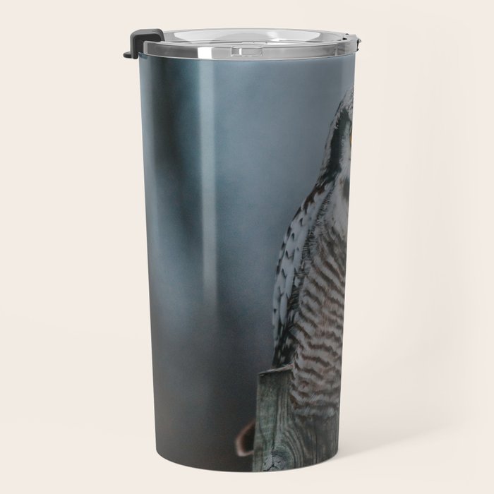 The Northern Howk Owl - Landscape and Nature Photography Travel Mug Gallery Image 3