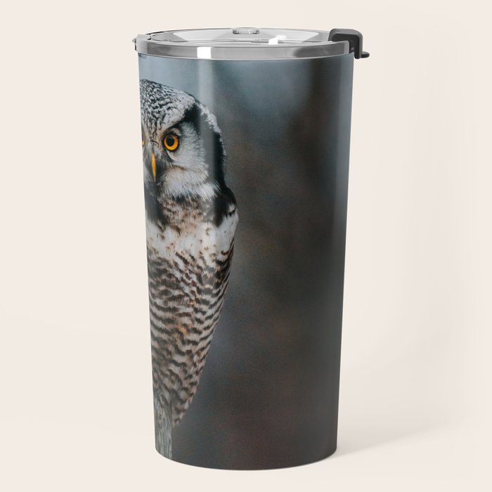 The Northern Howk Owl - Landscape and Nature Photography Travel Mug Gallery Image 2