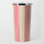 Simple Stripes Pattern - Pink  Travel Mug Gallery Image 1