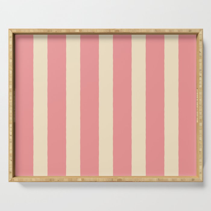 Simple Stripes Pattern - Pink  Serving Tray Gallery Image 1