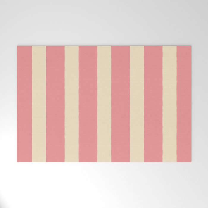 Simple Stripes Pattern - Pink  Welcome Mat Gallery Image 1