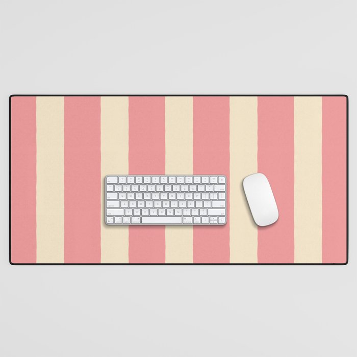 Simple Stripes Pattern - Pink  Desk Mat Gallery Image 1