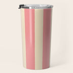 Simple Stripes Pattern - Pink  Travel Mug Gallery Image 3