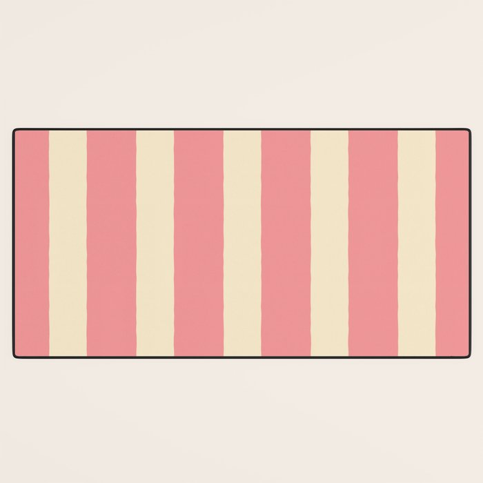 Simple Stripes Pattern - Pink  Desk Mat Gallery Image 3