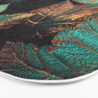 Copper And Teal Leaves Bath Mat Gallery Image 3