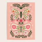  Folk Butterflies -Peach Poster Gallery Image 4