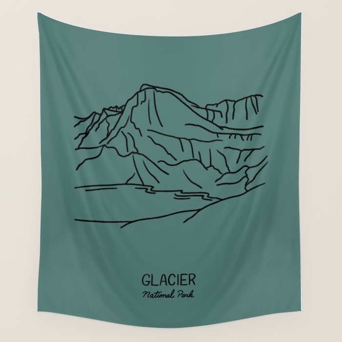 Glacier National Park Wall Tapestry Gallery Image 4