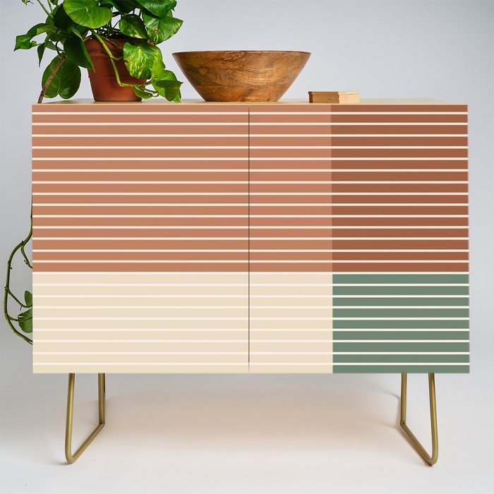 Color Block Line Abstract XXVII Credenza Gallery Image 1