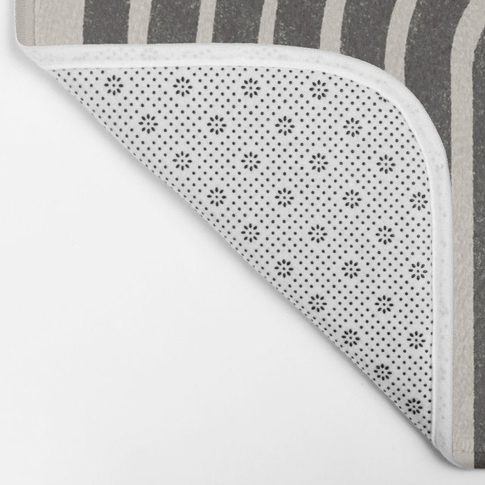 Mid Century Modern Beige and Black  Bath Mat Gallery Image 2