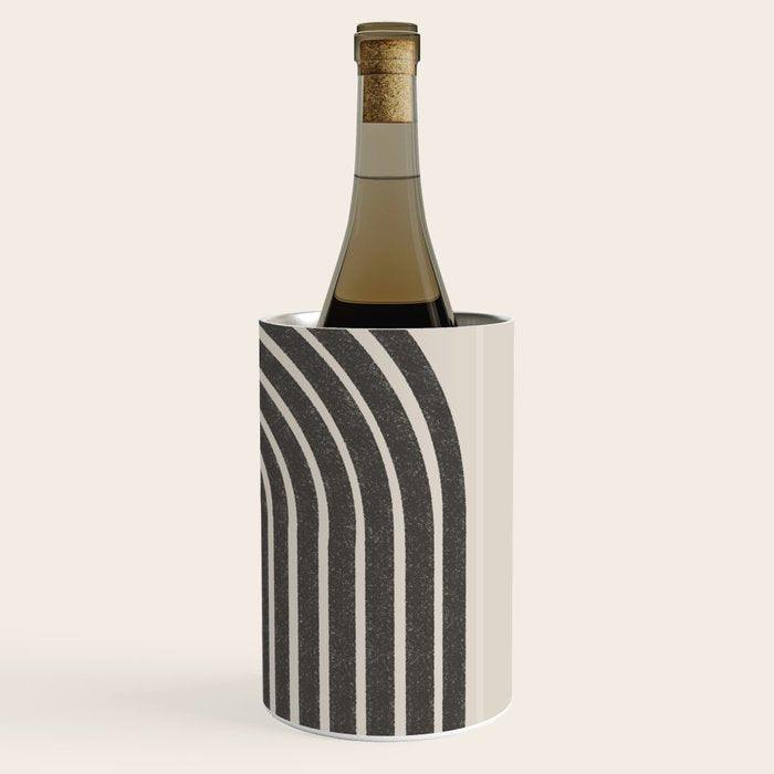 Mid Century Modern Beige and Black  Wine Chiller Gallery Image 3