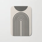 Mid Century Modern Beige and Black  Bath Mat Gallery Image 1
