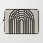 Mid Century Modern Beige and Black  Laptop Sleeve Gallery Image 1