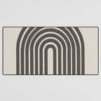 Mid Century Modern Beige and Black  Desk Mat Gallery Image 3