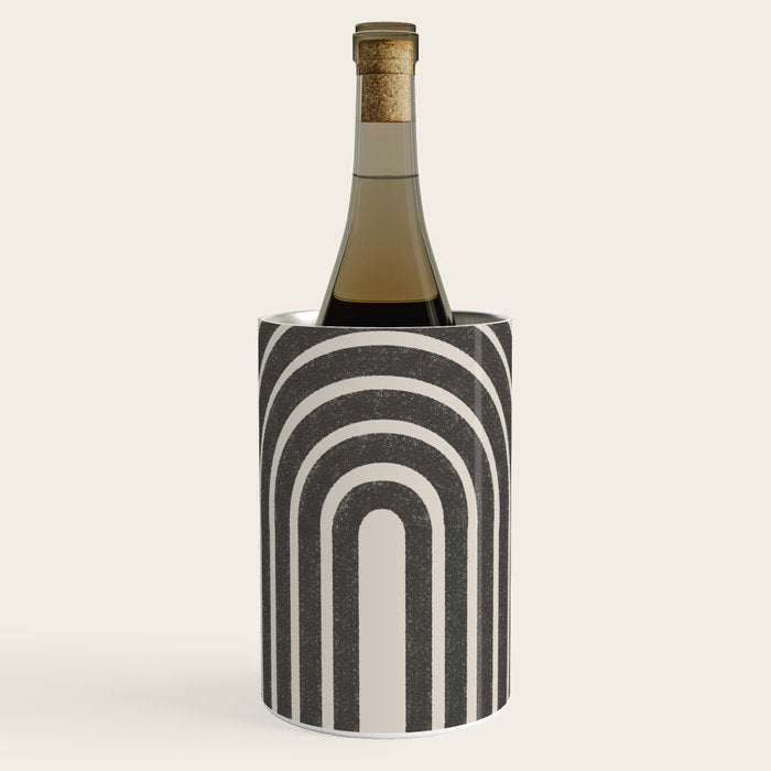 Mid Century Modern Beige and Black  Wine Chiller Gallery Image 1