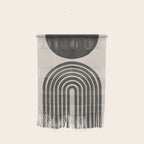 Mid Century Modern Beige and Black  Wall Hanging Gallery Image 1