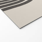 Mid Century Modern Beige and Black  Welcome Mat Gallery Image 2