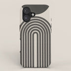 Mid Century Modern Beige and Black  iPhone Case Gallery Image 1