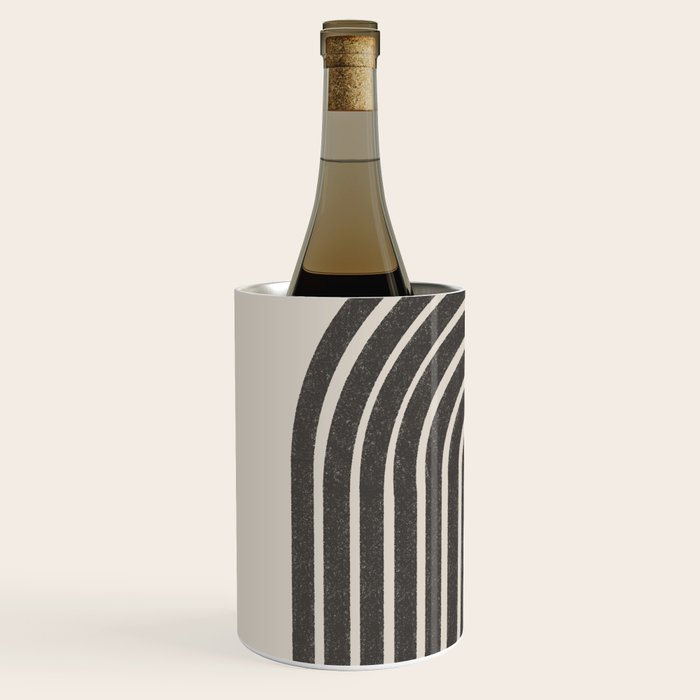 Mid Century Modern Beige and Black  Wine Chiller Gallery Image 2