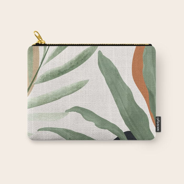 Abstract Art Tropical Leaves 10 Carry All Pouch Gallery Image 1