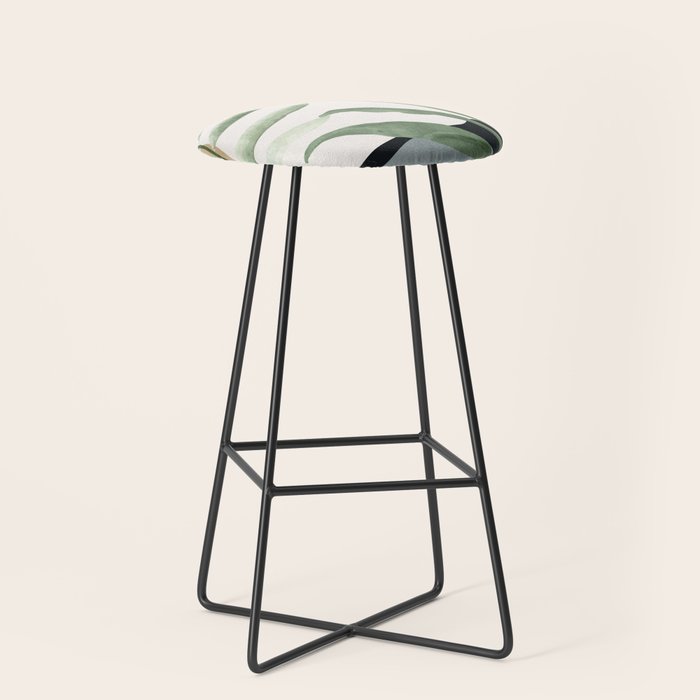 Abstract Art Tropical Leaves 10 Stool Gallery Image 1