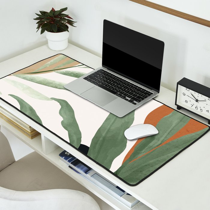 Abstract Art Tropical Leaves 10 Desk Mat Gallery Image 2