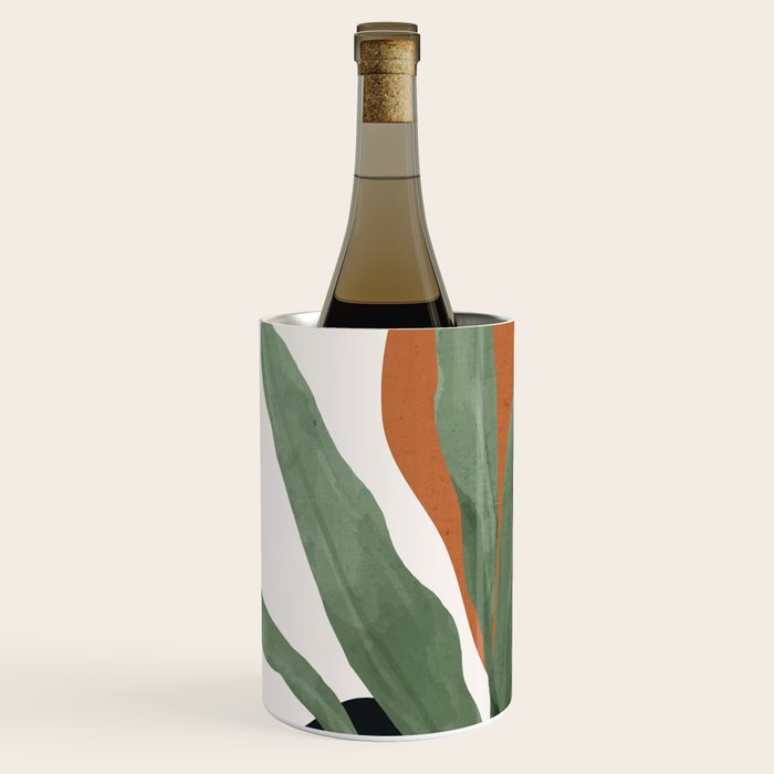 Abstract Art Tropical Leaves 10 Wine Chiller Gallery Image 3