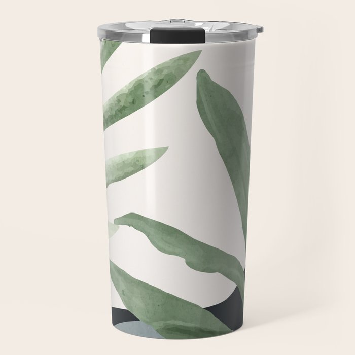 Abstract Art Tropical Leaves 10 Travel Mug Gallery Image 1
