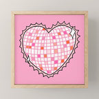 Disco Ball Heart Mini Art Print Gallery Image 1