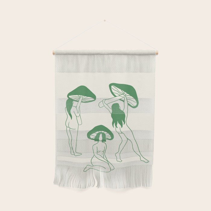 Mushroom Ladies Line Art Wall Hanging Gallery Image 1