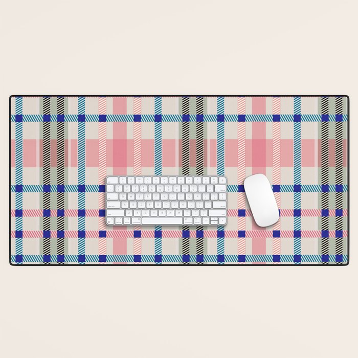 Vibrant Plaid Fusion B Desk Mat Gallery Image 1