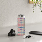Vibrant Plaid Fusion B Water Bottle Gallery Image 4