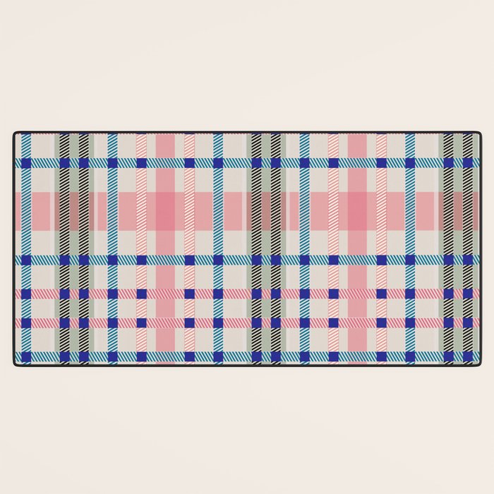 Vibrant Plaid Fusion B Desk Mat Gallery Image 3