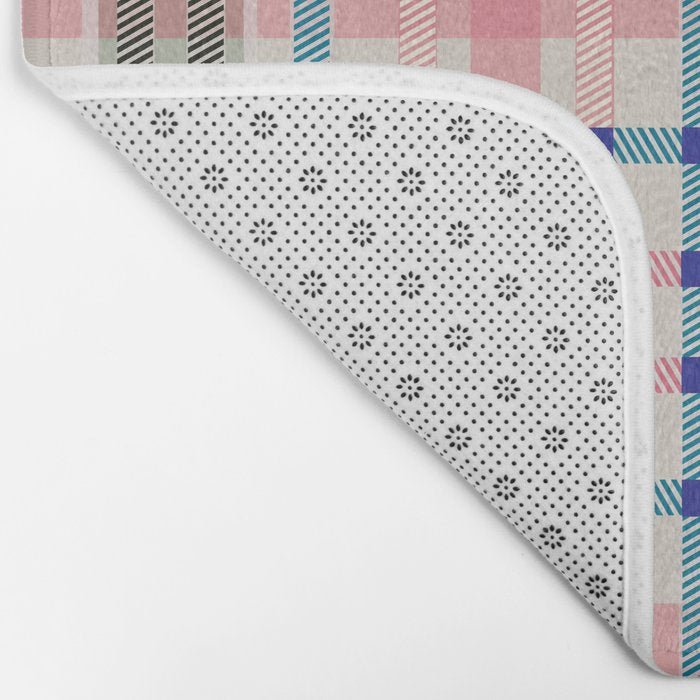 Vibrant Plaid Fusion B Bath Mat Gallery Image 2