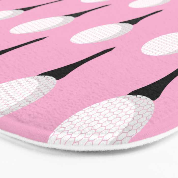 Golf Ball & Tee Pattern (Pink) Bath Mat Gallery Image 3