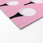 Golf Ball & Tee Pattern (Pink) Welcome Mat Gallery Image 2
